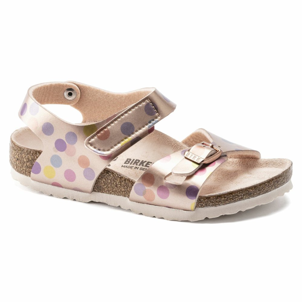 Kinder Birkenstock Riemensandalen | Colorado Kids Electric Metallic Dots Copper